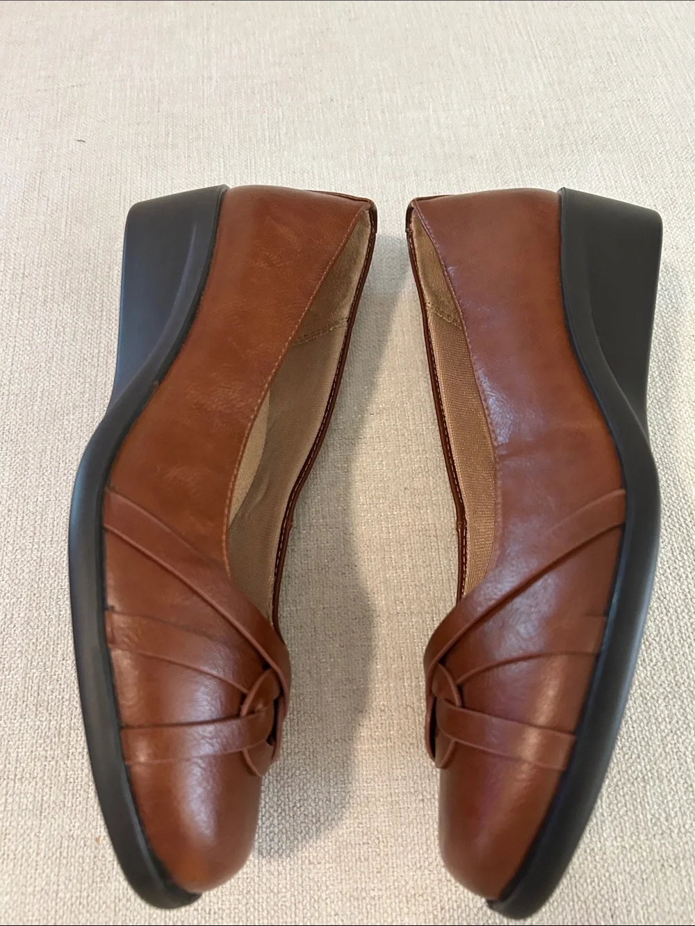LifeStride Jorie Wedge Pump, Brown, Size 7.5W, NEW no box